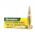 20 CARTOUCHES REMINGTON 7MM-08 REM 140GR CLPSP