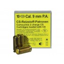 10 CARTOUCHES WADIE PISTOLET 9MM A GAZ CS
