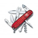 COUTEAU VICTORINOX CLIMBER ROUGE TRANSPARENT