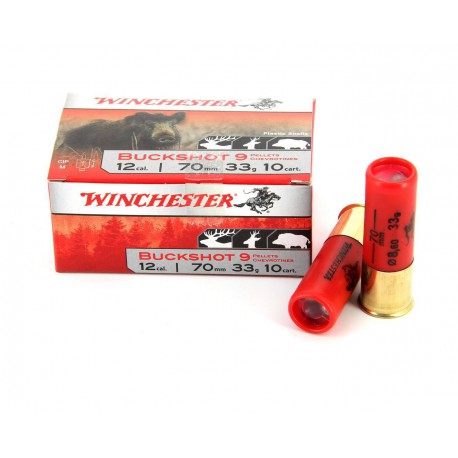 10 CARTOUCHES WINCHESTER CHEVROTINES 9 GRAINS