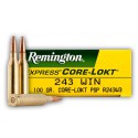 20 CARTOUCHES REMINGTON 243 WIN 100GR CLPSP