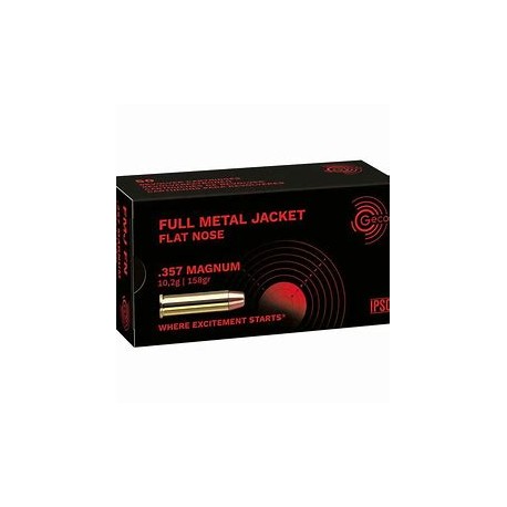 50 cartouches GECO 357magnum fmj 158grains