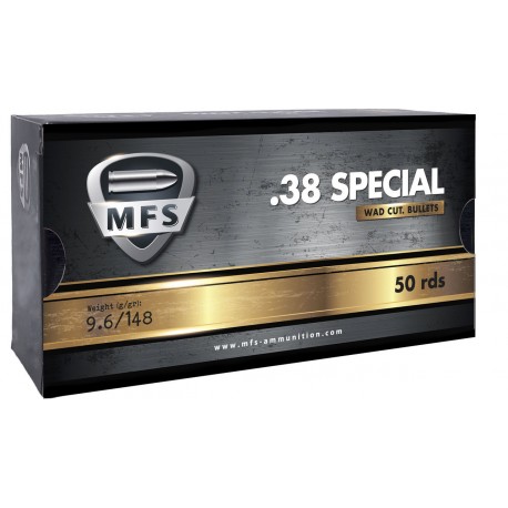 50 cartouches MFS cal 38sp 146 gr lwc