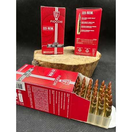 1000 cartouches FIOCCHI 223 FMJ 55gr