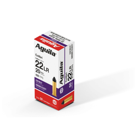 50 cartouches AGUILA COLIBRI CAL 22LR 20Gr