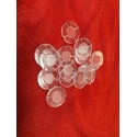 100 RONDELLES DE FERMETURE TRANSPARENTES CALIBRE 12