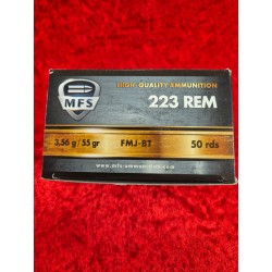 50 cartouches MFS 223rem FMJ 55gr
