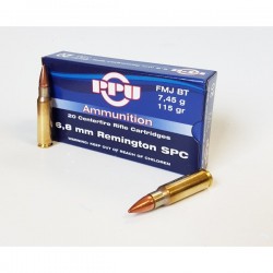 20 Cartouches PARTIZAN CAL. 6,8 Rem SPC 115-GRS FMJ BT